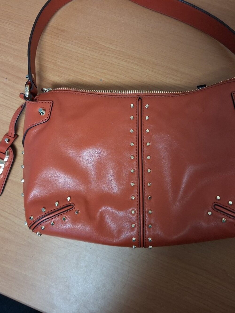 Michael Kors Red Studded Shoulder Purse